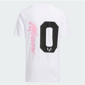 NWT Adidas Lionel Messi Fresh Tee Juniors T-Shirt Inter Miami White Size Medium